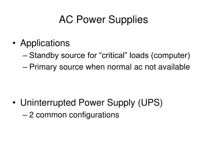 ac power supplies