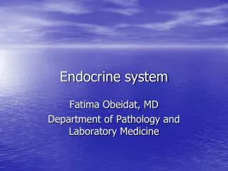 endocrine system