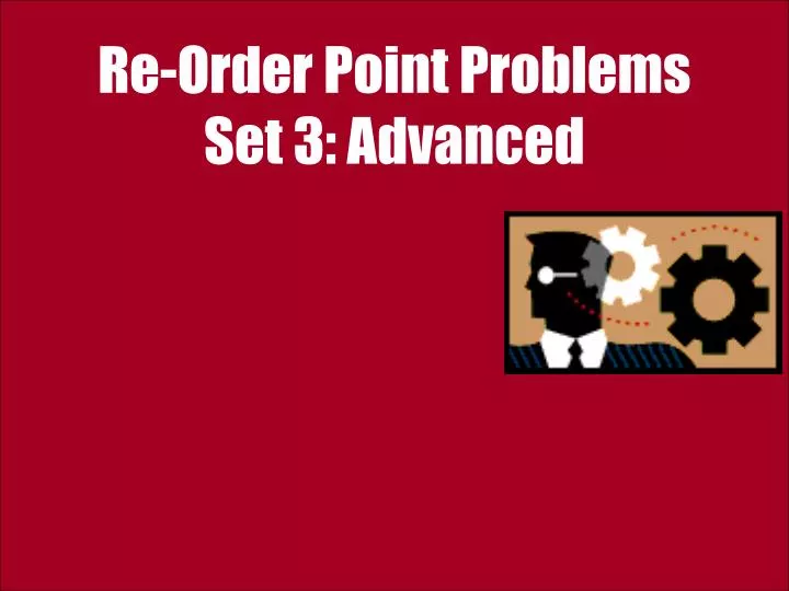 re order point problems set 3 advanced