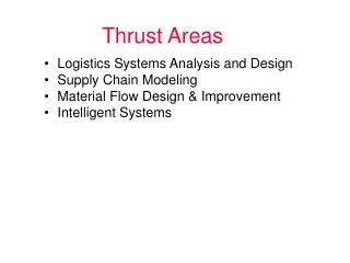 Thrust Areas