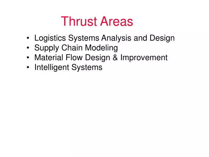 thrust areas