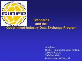 Standards and the Government-Industry Data Exchange Program