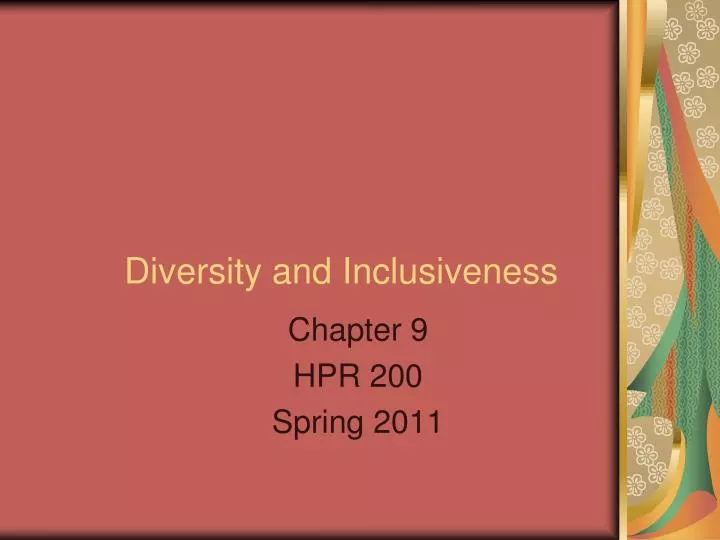 diversity and inclusiveness