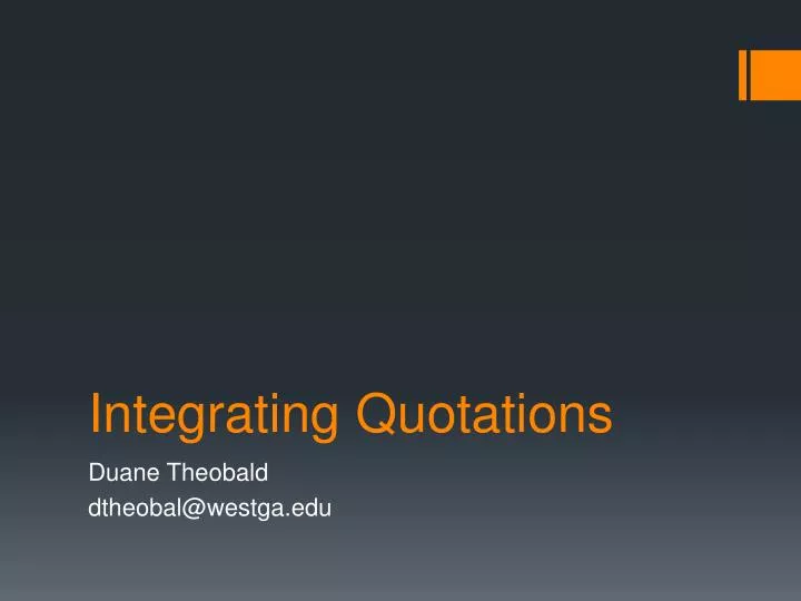 integrating quotations