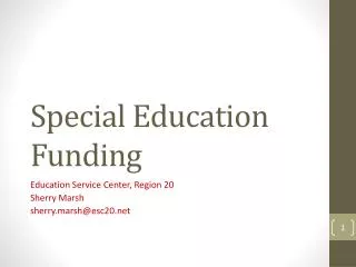 Special Education Funding