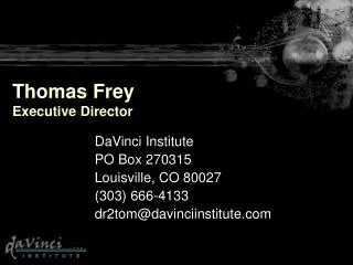 Thomas Frey Executive Director