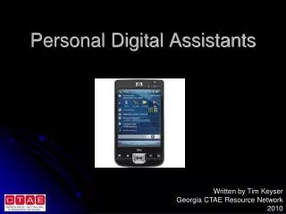 Personal Digital Assistants