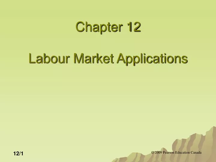 chapter 12 labour market applications