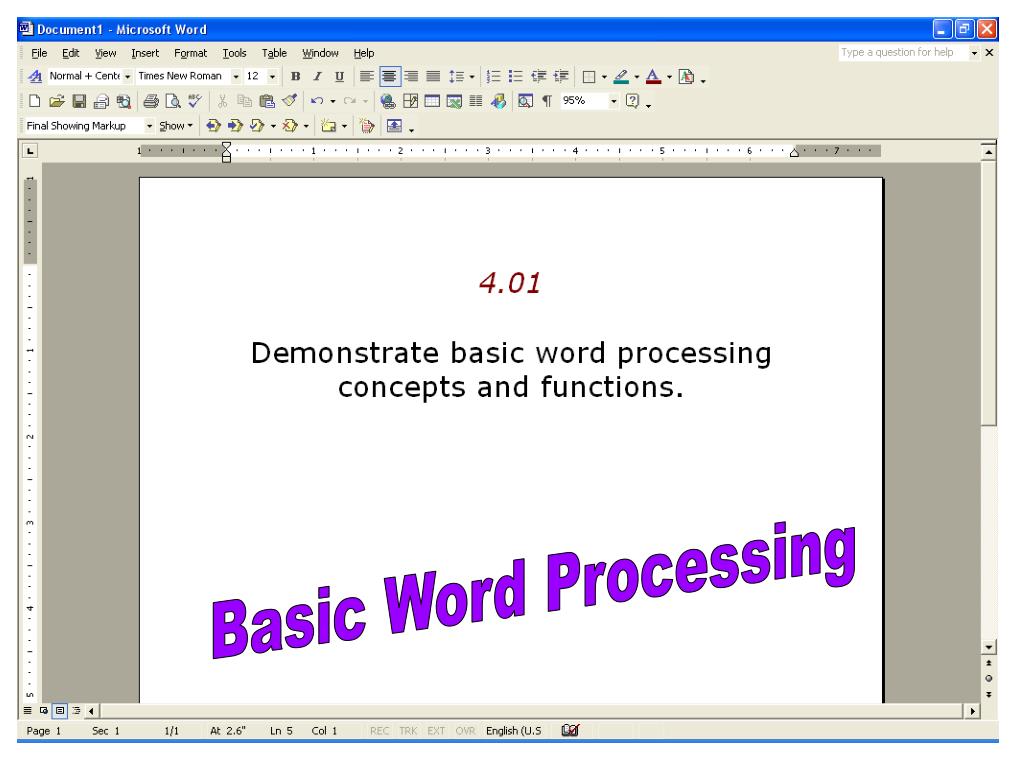 PPT - Basic Word Processing PowerPoint Presentation, free download - ID ...