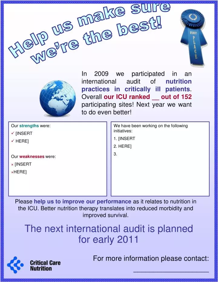 the next international audit is planned for early 2011