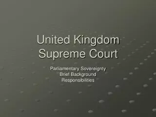 United Kingdom Supreme Court