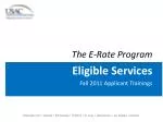 Understanding E-Rate Program Services for Fall 2011 Applicants - slide 1
