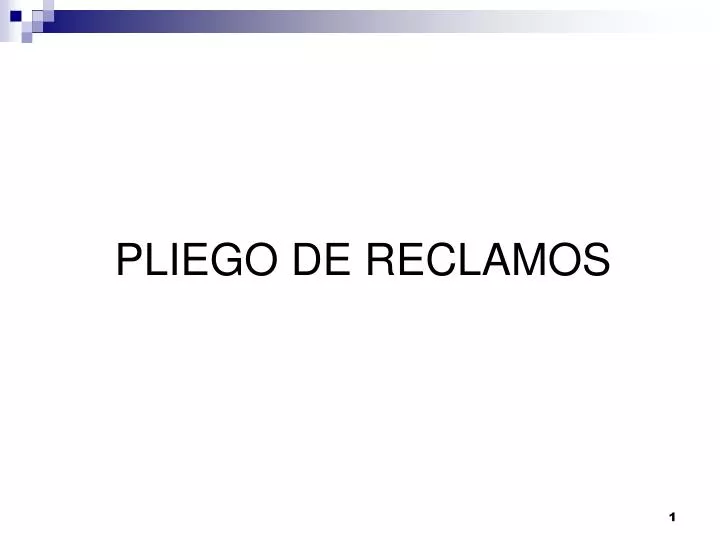 pliego de reclamos