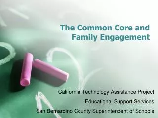 The Common Core and Family Engagement