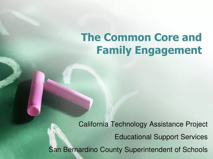 the common core and family engagement