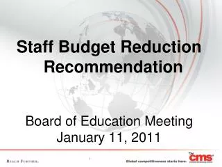 Board of Education Meeting January 11, 2011