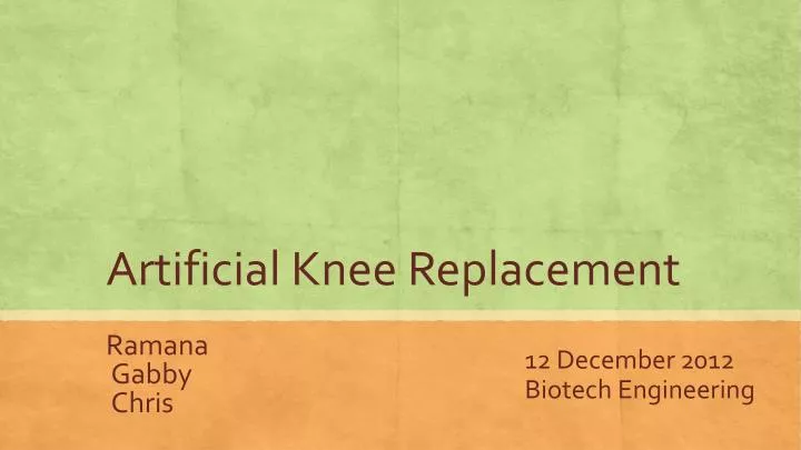 artificial knee replacement