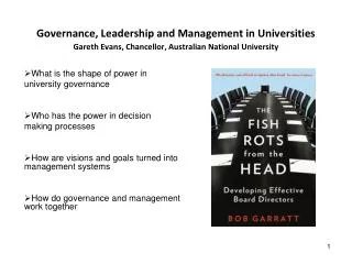 What is the shape of power in university governance Who has the power in decision making processes