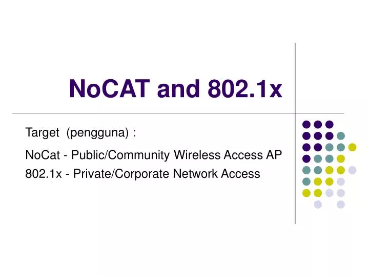 nocat and 802 1x