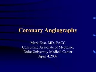 Coronary Angiography