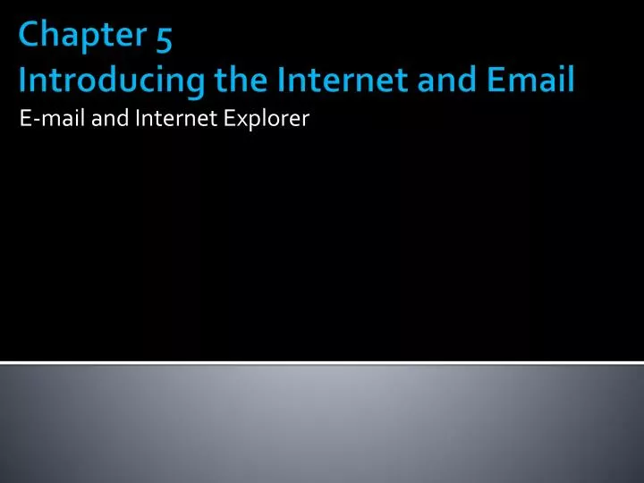 e mail and internet explorer