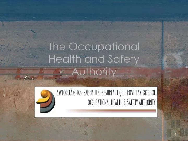 the occupational health and safety authority