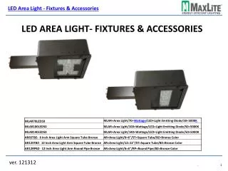 LED Area Light- Fixtures &amp; Accessories