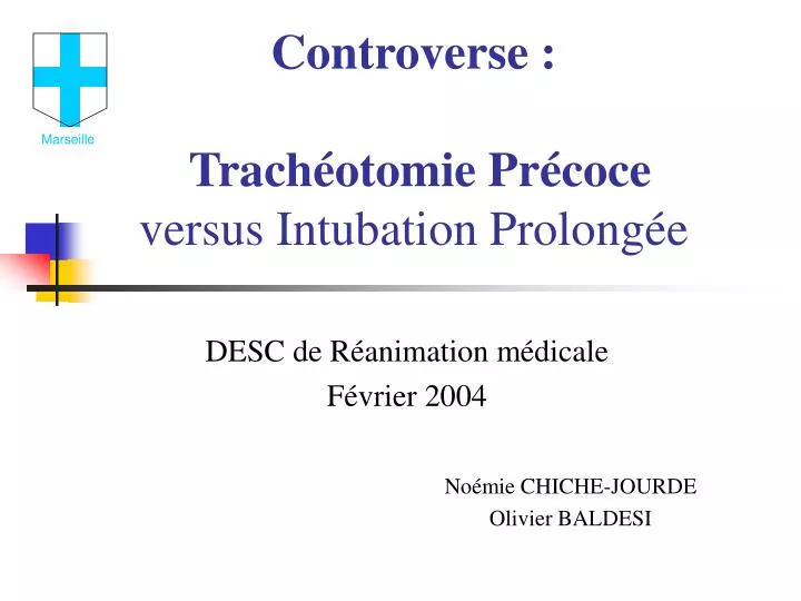 controverse trach otomie pr coce versus intubation prolong e