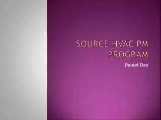 Source HVAC PM Program
