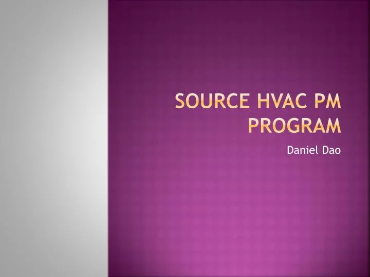 source hvac pm program