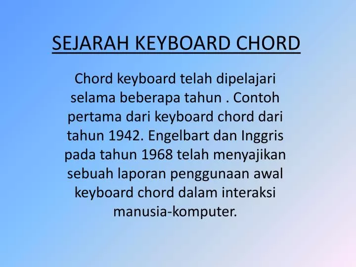 sejarah keyboard chord
