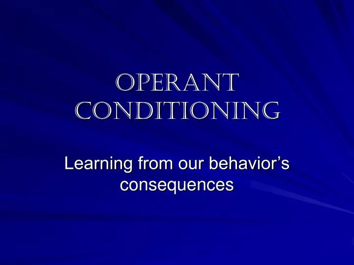 operant conditioning