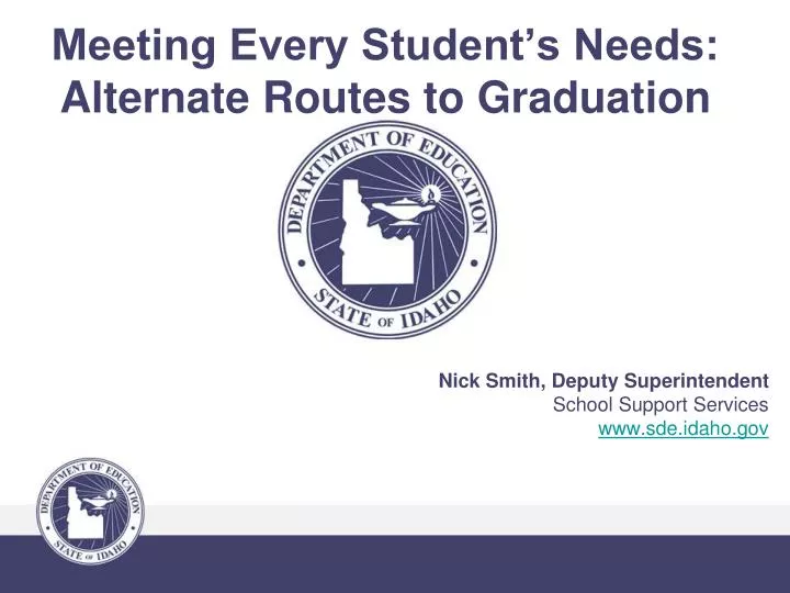 meeting every student s needs alternate routes to graduation