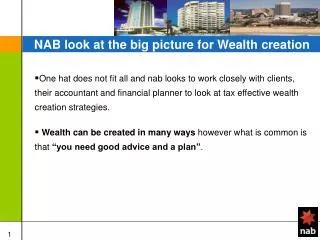 NAB look at the big picture for Wealth creation