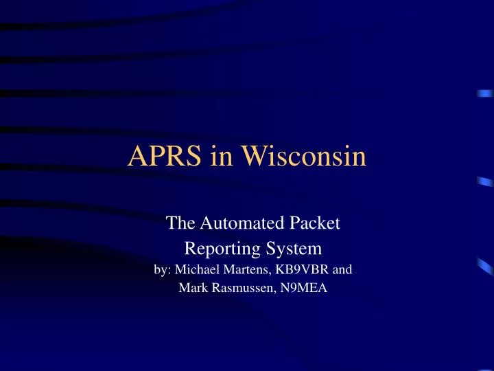 aprs in wisconsin