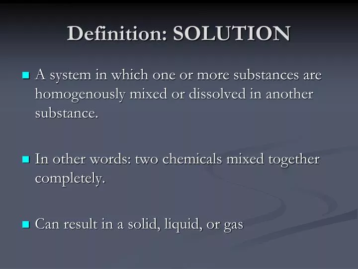 definition solution