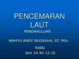 pencemaran laut