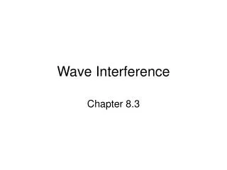 Wave Interference