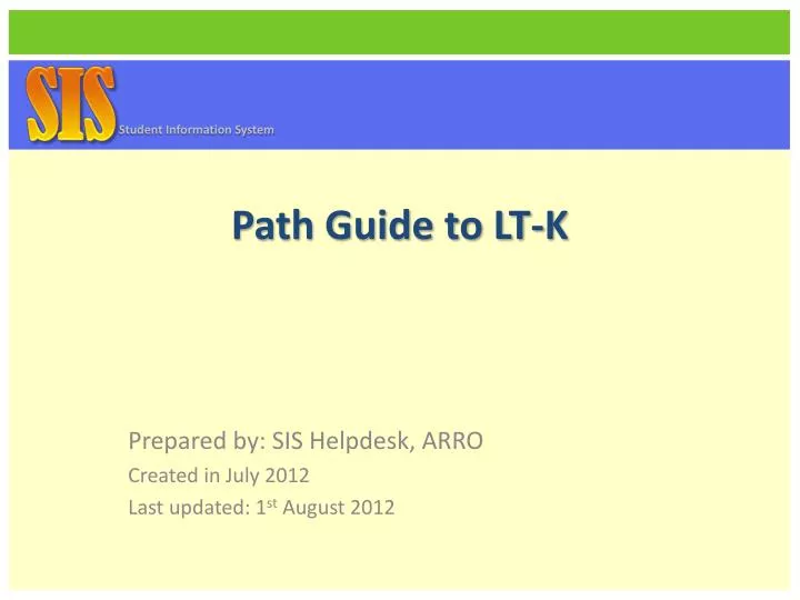 path guide to lt k