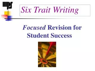Focused Revision for Student Success