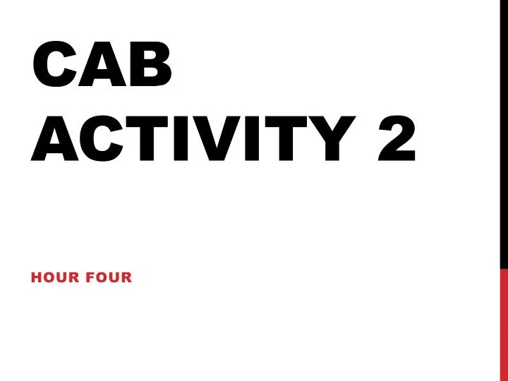 cab activity 2