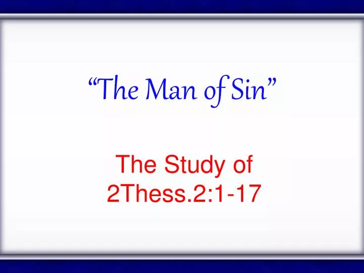 the man of sin