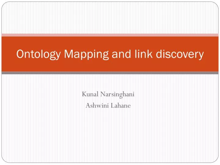 ontology mapping and link discovery