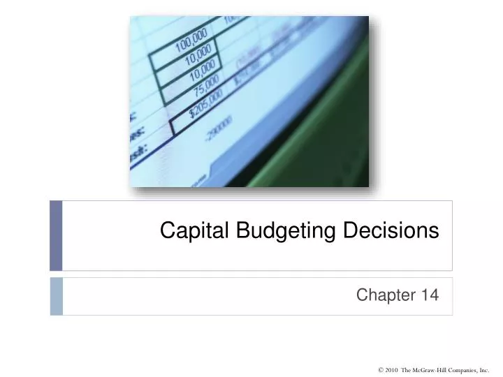 capital budgeting decisions