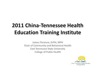 2011 China-Tennessee Health Education Training Institute