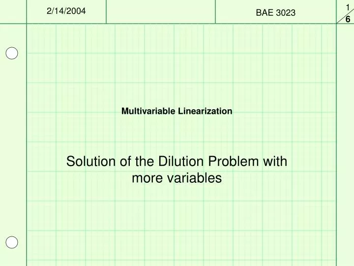 multivariable linearization
