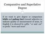 Comparative and Superlative Degree - slide 1