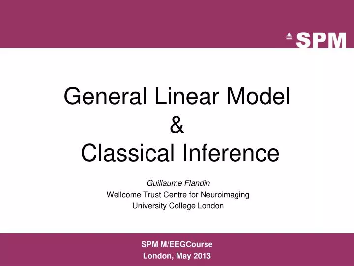 general linear model classical inference
