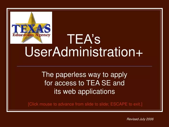 tea s useradministration