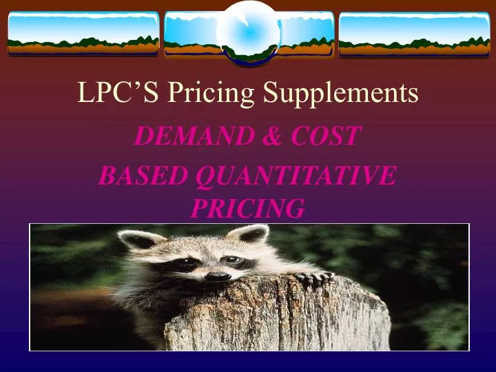 lpc s pricing supplements